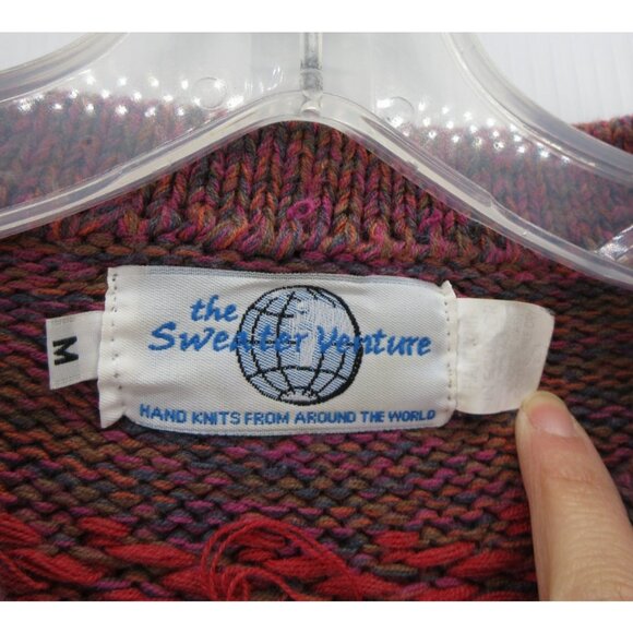 VINTAGE The Sweater Venture Medium Wool Cardigan Nordic Fair Isle * - Picture 11 of 12